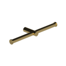 The Gosfield Stainless Steel Flangeless Accessories Fixed Double Toilet Roll Holder, Polished Gold Plated