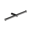 The Gosfield Stainless Steel Flangeless Accessories Fixed Double Toilet Roll Holder, Polished Stainless Steel