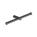 The Gosfield Stainless Steel Flangeless Accessories Fixed Double Toilet Roll Holder, Satin Stainless Steel