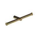 The Gosfield Stainless Steel Flangeless Accessories Fixed Double Toilet Roll Holder, PVD Satin Gold