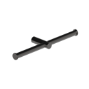 The Gosfield Stainless Steel Flangeless Accessories Fixed Double Toilet Roll Holder, PVD Polished Graphite