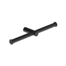 The Gosfield Stainless Steel Flangeless Accessories Fixed Double Toilet Roll Holder, PVD Satin Anthracite