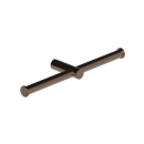 The Gosfield Stainless Steel Flangeless Accessories Fixed Double Toilet Roll Holder, PVD Polished Bronze