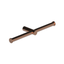 The Gosfield Stainless Steel Flangeless Accessories Fixed Double Toilet Roll Holder, PVD Polished Warm Gold