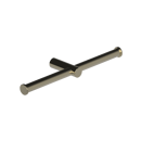 The Gosfield Stainless Steel Flangeless Accessories Fixed Double Toilet Roll Holder, PVD Polished Champagne