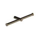 The Gosfield Stainless Steel Flangeless Accessories Fixed Double Toilet Roll Holder, PVD Polished Warm Brass