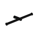 The Gosfield Stainless Steel Flangeless Accessories Fixed Double Toilet Roll Holder, Matt Black (RAL 9005)
