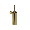 The Gosfield Stainless Steel Concealed Fixing Accessories Toilet Brush & Holder, Polished Gold Plated