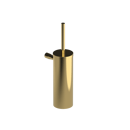 The Gosfield Stainless Steel Flangeless Accessories Toilet Brush & Holder, Polished Gold Plated