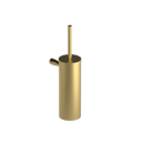 The Gosfield Stainless Steel Flangeless Accessories Toilet Brush & Holder, PVD Satin Gold