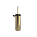 The Gosfield Stainless Steel Flangeless Accessories Toilet Brush & Holder, PVD Polished Brass