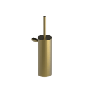 The Gosfield Stainless Steel Flangeless Accessories Toilet Brush & Holder, PVD Satin Brass