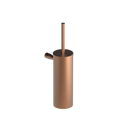 The Gosfield Stainless Steel Flangeless Accessories Toilet Brush & Holder, PVD Satin Warm Gold
