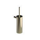 The Gosfield Stainless Steel Flangeless Accessories Toilet Brush & Holder, PVD Polished Champagne