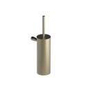 The Gosfield Stainless Steel Flangeless Accessories Toilet Brush & Holder, PVD Satin Champagne