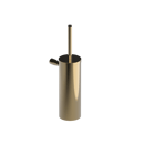The Gosfield Stainless Steel Flangeless Accessories Toilet Brush & Holder, PVD Polished Warm Brass