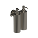 The Gosfield Stainless Steel Concealed Fixing Accessories Double Soap Dispenser, Satin Nickel Plated