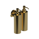 The Gosfield Stainless Steel Concealed Fixing Accessories Double Soap Dispenser, Polished Gold Plated