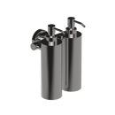 The Gosfield Stainless Steel Concealed Fixing Accessories Double Soap Dispenser, Polished Stainless Steel