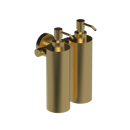 The Gosfield Stainless Steel Concealed Fixing Accessories Double Soap Dispenser, PVD Satin Gold