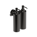 The Gosfield Stainless Steel Concealed Fixing Accessories Double Soap Dispenser, PVD Polished Graphite