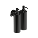 The Gosfield Stainless Steel Concealed Fixing Accessories Double Soap Dispenser, PVD Polished Anthracite