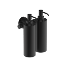 The Gosfield Stainless Steel Concealed Fixing Accessories Double Soap Dispenser, PVD Satin Anthracite