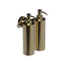 The Gosfield Stainless Steel Concealed Fixing Accessories Double Soap Dispenser, PVD Polished Brass