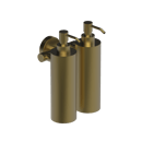 The Gosfield Stainless Steel Concealed Fixing Accessories Double Soap Dispenser, PVD Satin Brass