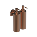 The Gosfield Stainless Steel Concealed Fixing Accessories Double Soap Dispenser, PVD Satin Warm Gold