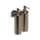 The Gosfield Stainless Steel Concealed Fixing Accessories Double Soap Dispenser, PVD Polished Champagne