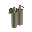 The Gosfield Stainless Steel Concealed Fixing Accessories Double Soap Dispenser, PVD Satin Champagne