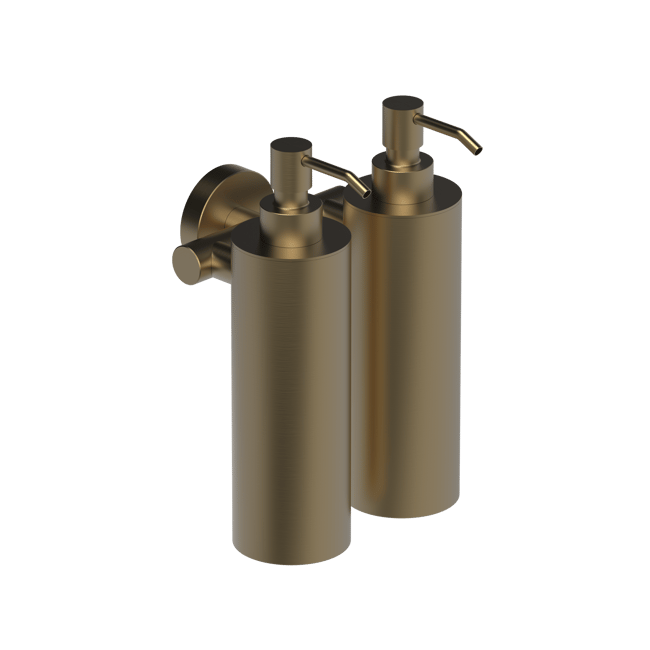 The Gosfield Stainless Steel Concealed Fixing Accessories Double Soap Dispenser