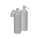 The Gosfield Stainless Steel Concealed Fixing Accessories Double Soap Dispenser, Matt White (RAL 9016)