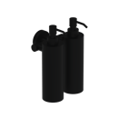 The Gosfield Stainless Steel Concealed Fixing Accessories Double Soap Dispenser, Matt Black (RAL 9005)
