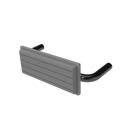 The Hanson, stainless steel flangeless fixing back rest rail & pad, 220mm, PVD Satin Graphite & White