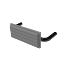 The Hanson, stainless steel flangeless fixing back rest rail & pad, 220mm, PVD Satin Anthracite & White