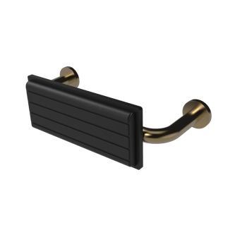 The Hanson, stainless steel concealed fixing removable back rest rail & pad, 220mm