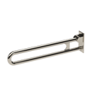 The Hanson, 800mm stainless steel concealed fixing looped hinged support rail, Polished Nickel Plated