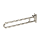 The Hanson, 800mm stainless steel concealed fixing looped hinged support rail, Satin Nickel Plated