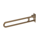 The Hanson, 800mm stainless steel concealed fixing looped hinged support rail, Antique Brass Plated