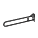The Hanson, 800mm stainless steel concealed fixing looped hinged support rail, PVD Satin Anthracite