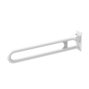 The Hanson, 800mm stainless steel concealed fixing looped hinged support rail, Matt White (RAL 9016)