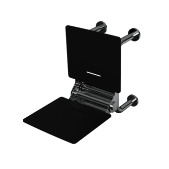 The Hanson, 650mm stainless steel frame wall mounted fold down Doc M shower seat
