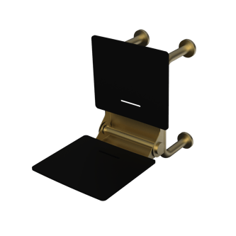 The Hanson 650mm stainless steel frame wall mounted removable fold down Doc M shower seat