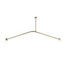 The Hanson, stainless steel concealed fixing L-shape shower curtain rail ,1.2m x 1.2m, PVD Satin Gold