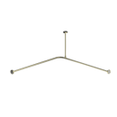The Hanson, stainless steel concealed fixing L-shape shower curtain rail ,1.2m x 1.2m, PVD Polished Champagne