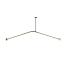 The Hanson, stainless steel concealed fixing L-shape shower curtain rail ,1.2m x 1.2m, PVD Satin Champagne