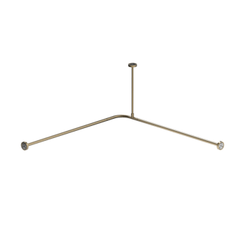 The Hanson, stainless steel concealed fixing L-shape shower curtain rail ,1.2m x 1.2m