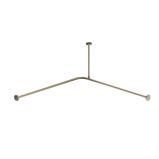 The Hanson, stainless steel concealed fixing L-shape shower curtain rail ,1.2m x 1.2m